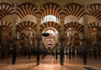 Colored arches of the Cordoba mosque