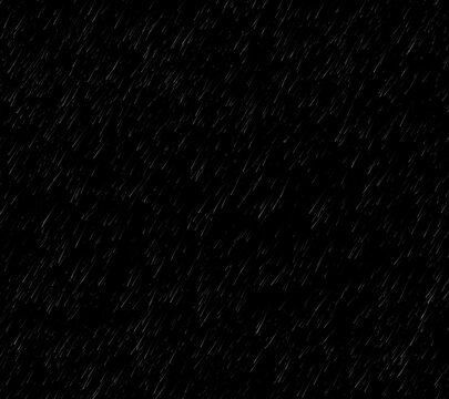 Rain on a black background. The effect of rain overlay.