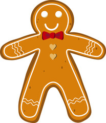 Collection of Christmas elements for decoration, gingerbread.