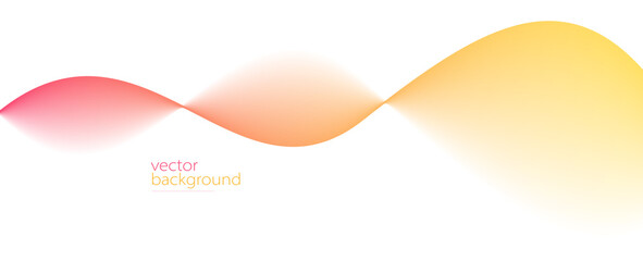 Smooth flow of wavy shape with gradient vector abstract background, red and yellow design curve line energy motion,