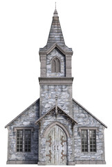 Fototapeta premium 3D rendered Old Church on Transparent Background - 3D Illustration