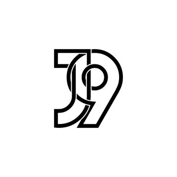 j9 lettering initial monogram logo design