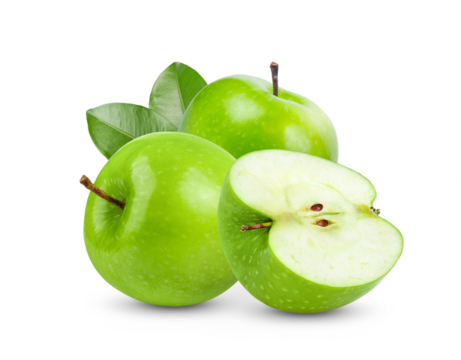 geen apple isolated on  transparent png