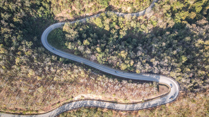 The landscape along Mae Hong Son Loop in Thailand