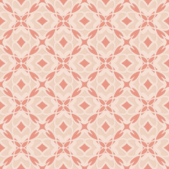 Pink beige embossed pattern, oriental ornate seamless pattern for decoration, vector illustration
