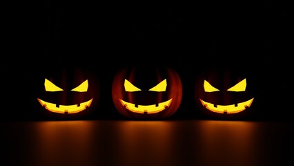 Pumpkins for Halloween. 3d render