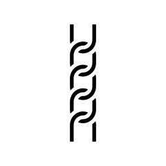 curb chain glyph icon vector. curb chain sign. isolated symbol illustration