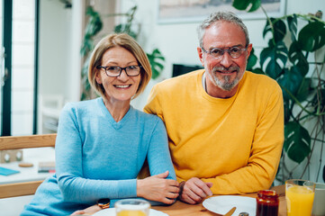 Portrait of a happy senior couple at home