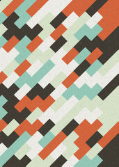 Abstract Geometric Pattern generative computational art illustration