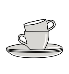 cup of coffee on white background