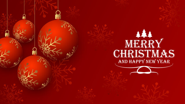 Christmas background with christmas ball decoration