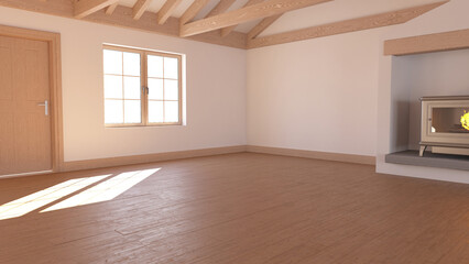 Fototapeta na wymiar 3D Contemporary Empty Room