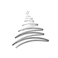 christmas tree ink doodle 25