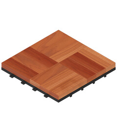 3d rendering illustration of a set of floor decking tiles