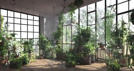 Fototapeta premium 緑あふれるサンルーム_50