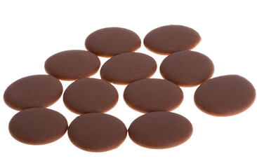 chocolate drops isolated