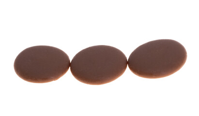 Obraz na płótnie Canvas chocolate drops isolated