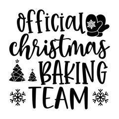 Official christmas baking team svg