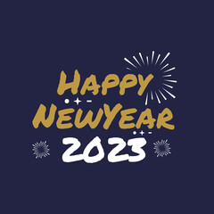 2023 happy new year greet design creative vector