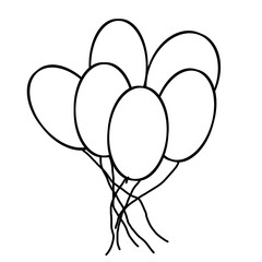 Coloring page balloons illustration for kids