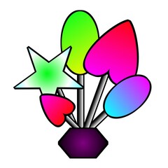 Colorful balloons clipart