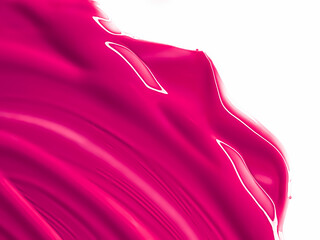 Glossy pink cosmetic texture as beauty make-up product background, cosmetics and luxury makeup...