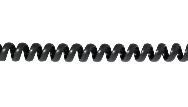 Twisted black telephone cord