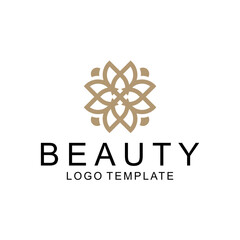 Beautiful Flower, Simple elegant luxury Floral logo design for beauty spa cosmetic nature	