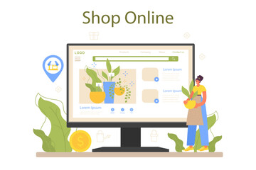 Florist online service or platform. Floral designer growing plants