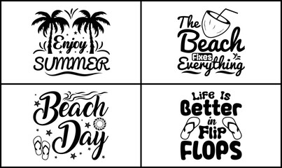 Summer SVG Crafts T-shirt Design Bundle Graphic