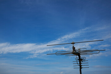 antenna on blue sky