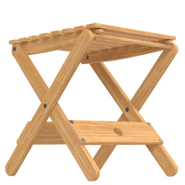 3d rendering illustration of a folding stool