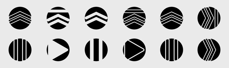 Retro futuristic elements for design. Trendy geometric design elements. Abstract bauhaus forms.