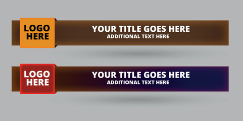 Fototapeta premium Professional Broadcast Lower third Design Template