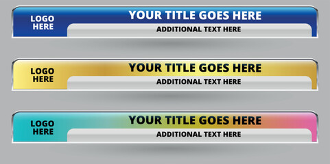 Professional Broadcast Lower third Design Template