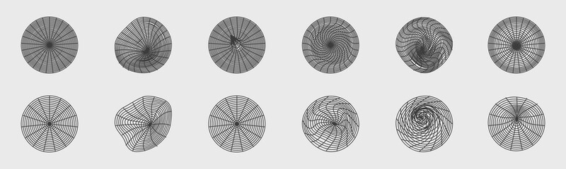 Vector set of Y2K. Big collection of abstract graphic geometric objects. ornaments for decoration.