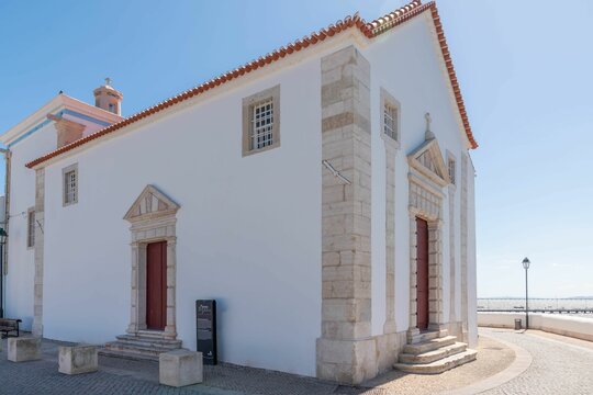 Chapel Of Nossa Senhora Da Vida In Alcochete, Portugal Under Blue Sky