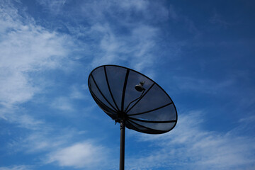 satellite dish against blue sky