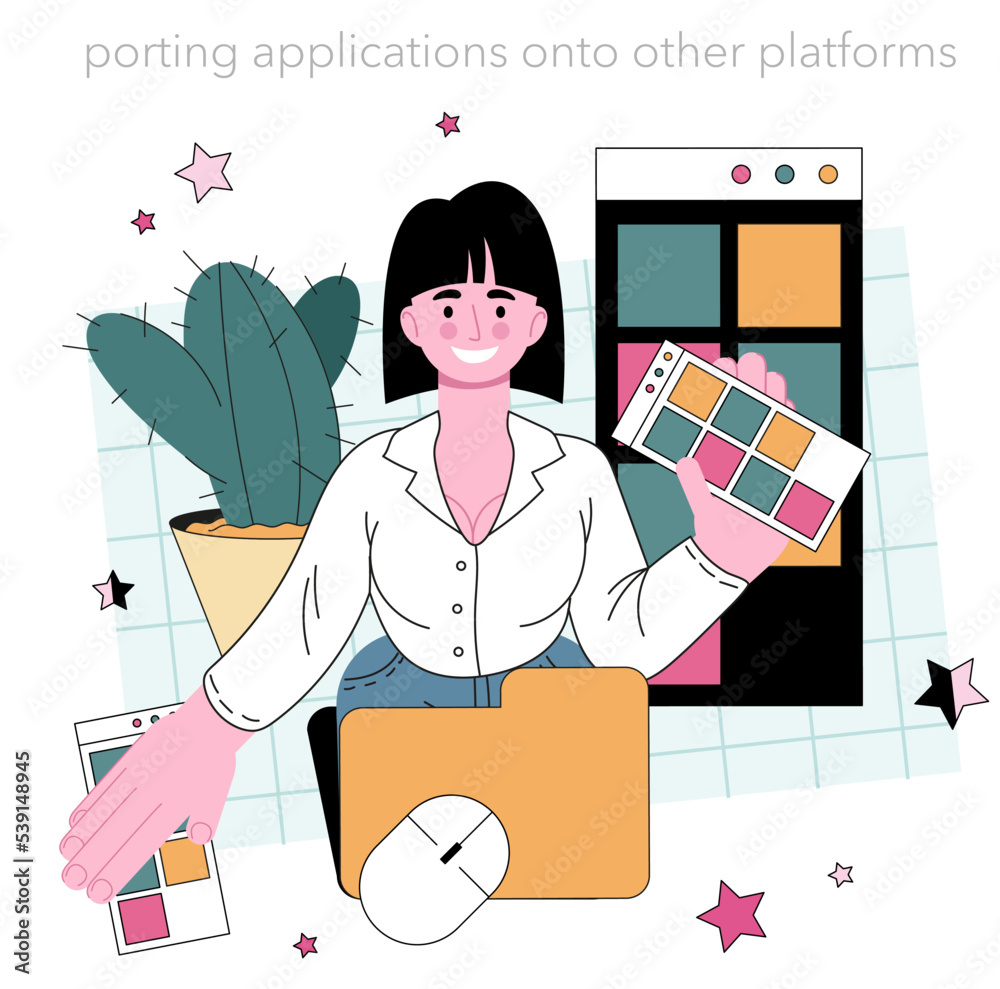 Poster mobile app developer. smartphone application interface design