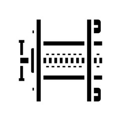 carpenter vice glyph icon vector. carpenter vice sign. isolated symbol illustration