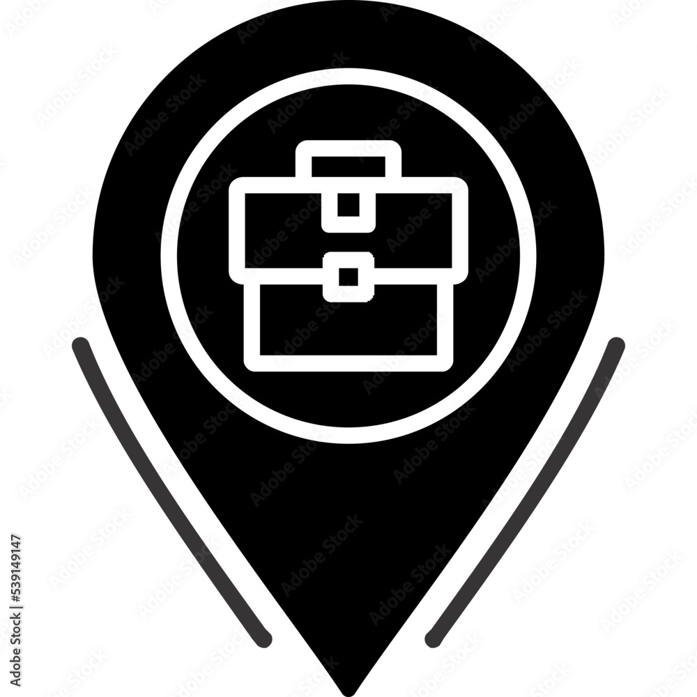 Poster business location icon