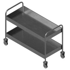 3d rendering illustration of a food beverage trolley cart