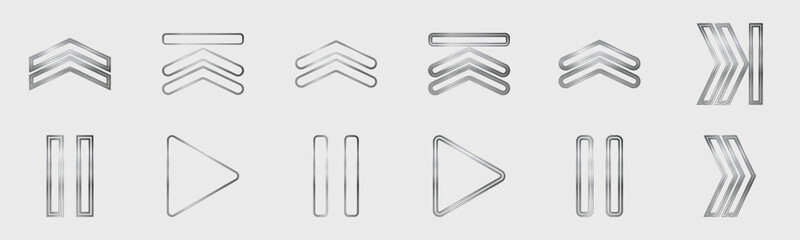 Brutalism shapes. Minimalist geometric elements. Simple shapes forms.