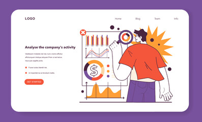 Analyse the company's activity web banner or landing page. Effective