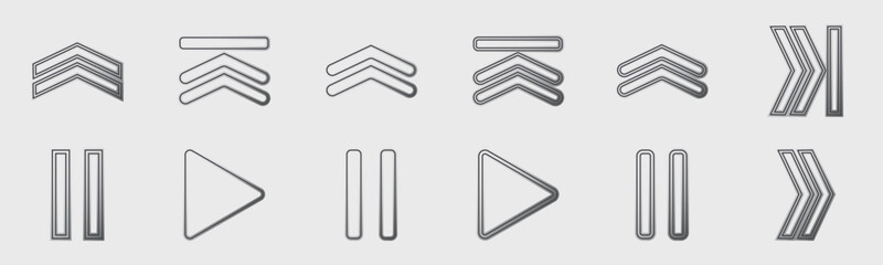 Brutalism shapes. Collection of abstract graphic geometric symbols. Abstract bauhaus and boho cosmic style.