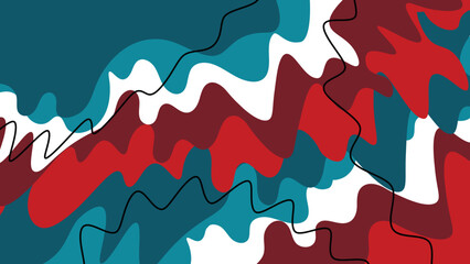 Seamless pattern.Art design trendy 80s-90s memphis style.Creative vector illustration of children cartoon color splash background.Modern abstract design poster, pattern and geometric elements design.