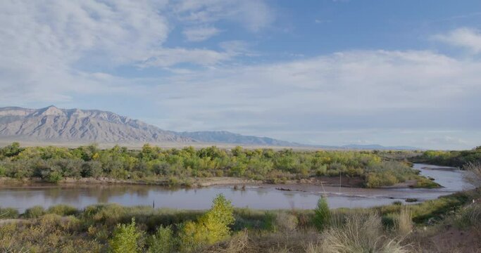 The mighty Rio Grande River in the fall