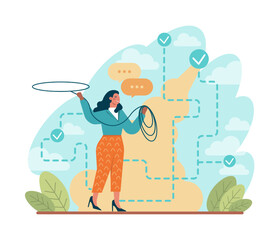 Boost up concept. Mental growth and improvement or career