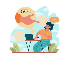 Boost up concept. Mental growth and improvement or career