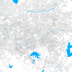 Fototapeta na wymiar Tirana, Albania high resolution vector map